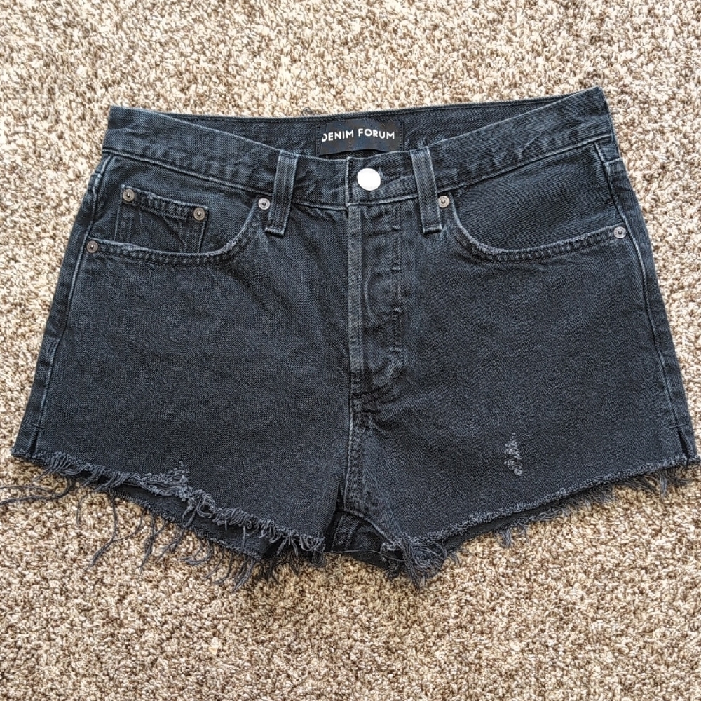 Denim Forum The Yoko Shorts Black Size 25